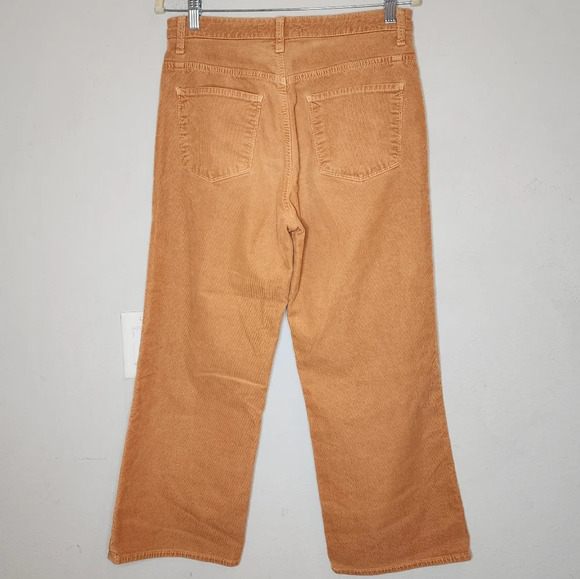 J Brand Joan High Rise Crop Wide Leg Corduroy Pants Titan Brown Size 30 - Picture 3 of 16